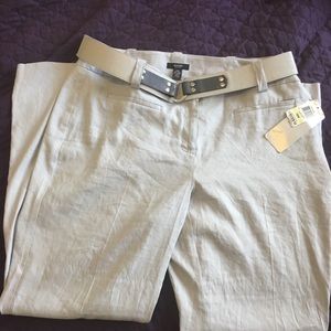 Alfani Belted Linen Slacks